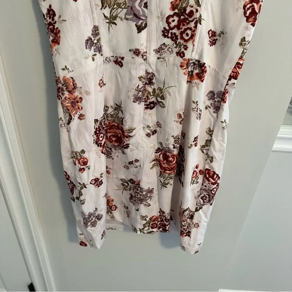 Brock Collection x H&M White Floral Bustier Mini Dress Medium